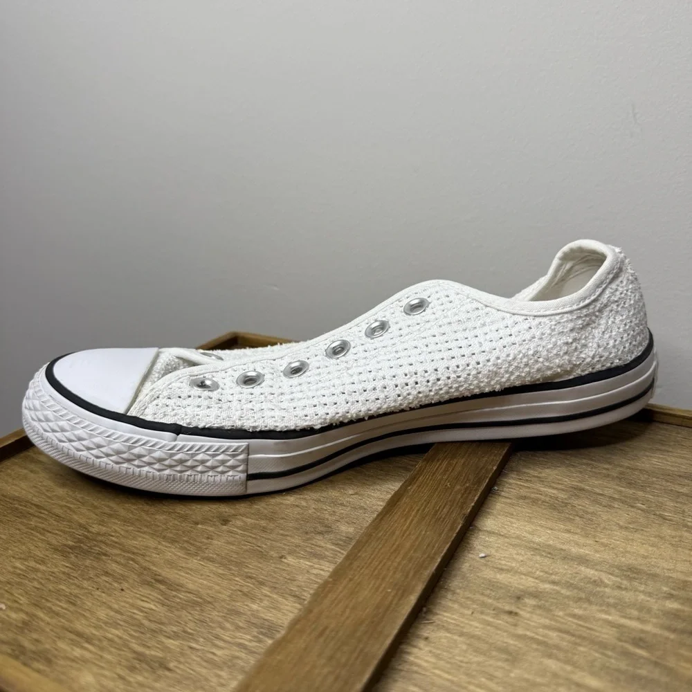 White Crochet Sneakers w/out laces